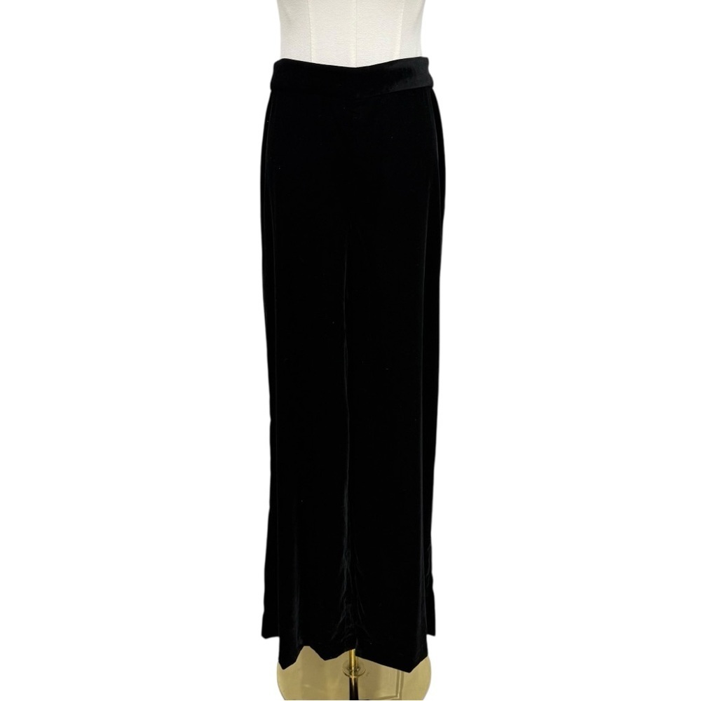 Antonio Melani NWT Alma Black Velvet Wide Leg Dress Pant Trouser Size 2